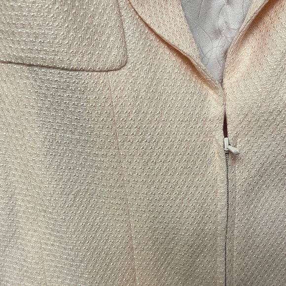 Authentic Chanel Vintage 02P Pale Pink Bouclé Tweed Zip Jacket - Size 38 - Picture 7 of 15